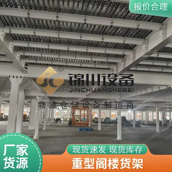 锦川非标仓库二层阁楼式平台货架 搭建工厂仓库 可拆卸工字钢结构架