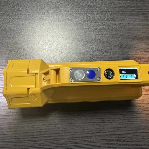 华亮指南针激光手提式强光巡检电筒多功能LED应急充电强光巡检灯