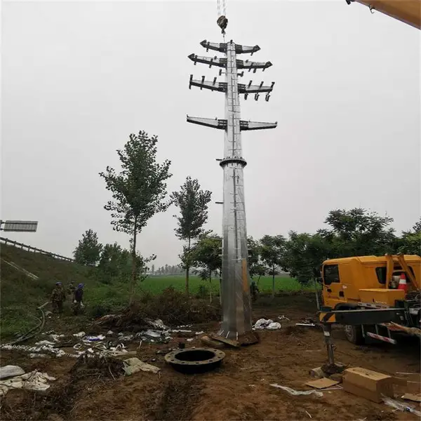 电力架线钢杆 输电线路钢杆 钢管铁塔电力钢杆厂家直供