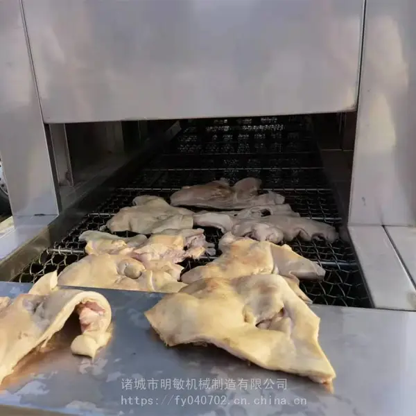 家禽类烧毛机 隧道式鸡鸭鹅燎毛机 明敏 猪蹄火燎设备