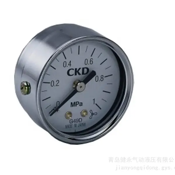 SAMIN CKD 通用压力表 G49D G59D 金属壳压缩空气径向气压表