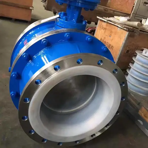 涡轮衬氟法兰球阀Q341F46-16C DN200 耐fu蚀性衬氟阀门 浮动球阀涡轮衬氟法兰球阀Q341F46