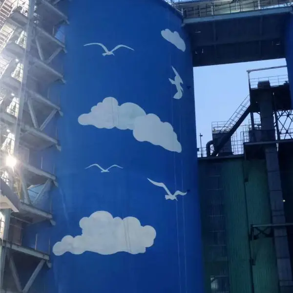 桂林龙胜高空彩绘壁画,电厂烟囱美化,冷却塔涂鸦彩绘手绘墙绘施工队