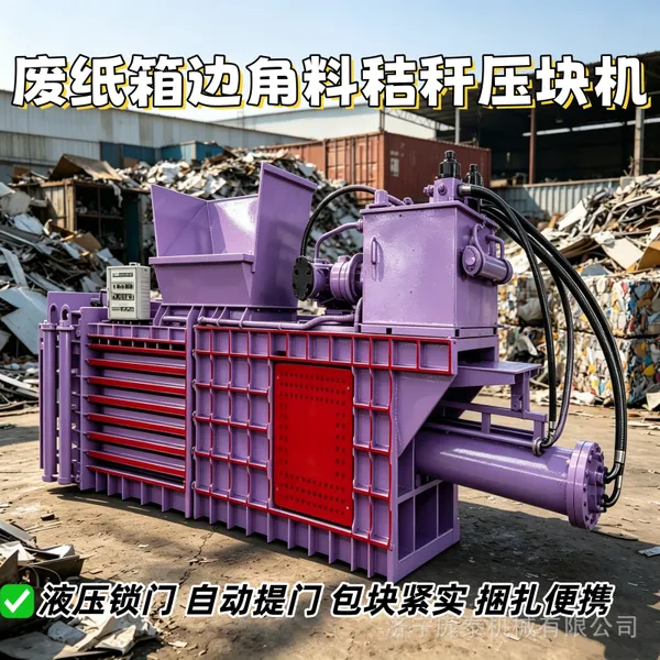 150吨卧式废纸液压压块机 120吨卧式打捆机 边角料全自动牧场打包机