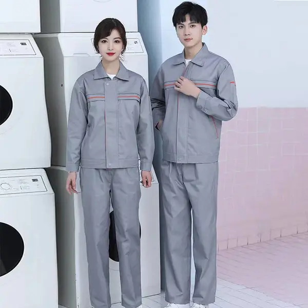 男士春秋劳保工作服全套工厂车间物流仓储涤棉工作服定制W5