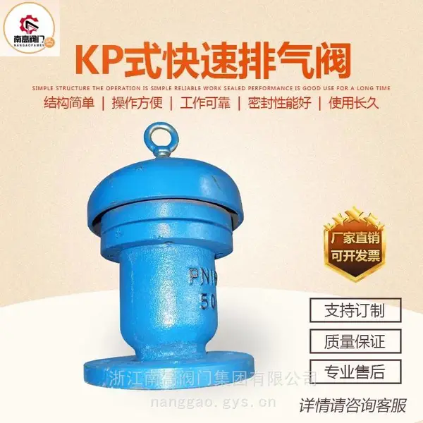 KP-16Q 耐磨损DN65 快速排气阀单口排气阀吸气阀南高阀门厂