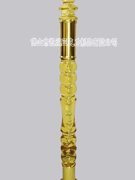 美观水晶扶手扶栏 圆形透明亚克力有气泡楼梯立柱 颜色气泡圆柱