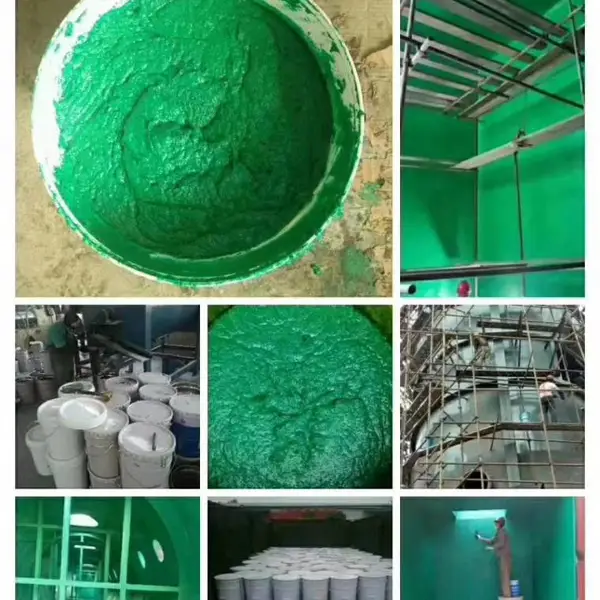 玻璃鳞片胶泥-污水池脱硫塔耐酸碱耐高温设施-重防腐材料