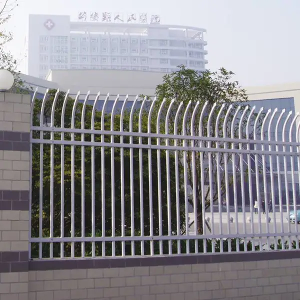 华禹护栏三横杆锌钢护栏围墙栅栏厂家直销