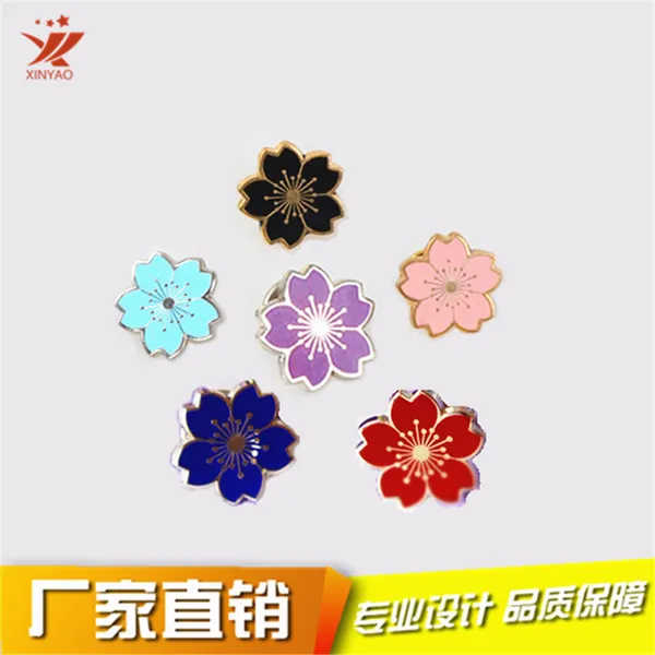 星耀日系甜美少女樱花滴油胸针 花朵领针衣饰包包饰品 金属徽章