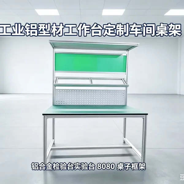 工业铝型材工作台定制车间桌架 铝合金检验台 8080 桌子框架