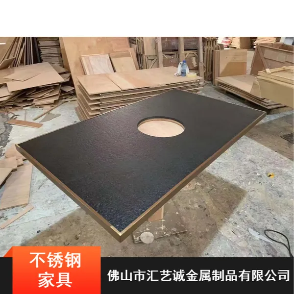 汇艺诚现代简约钛金不锈钢家具批发供应