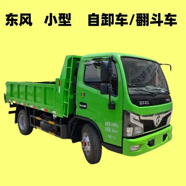 东风农用四轮自卸汽车双排座 双排自卸式垃圾运输车 蓝牌翻斗车