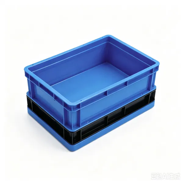 折叠式防静电周转箱系列防静电周转箱黑色ESD塑料箱 电子元器件PCBA板收纳周转箱 SMT车间物料盒