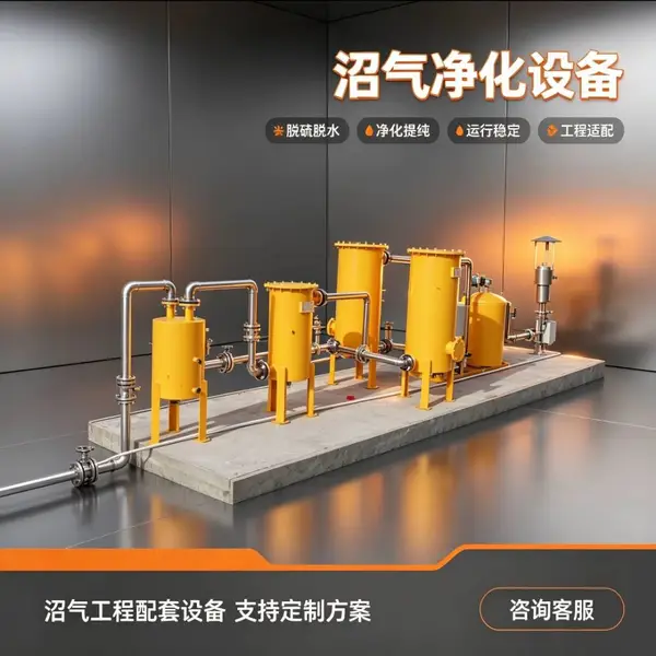 沼气净化设备 沼气工程脱硫脱水处理系统 化工厂污水处理适用