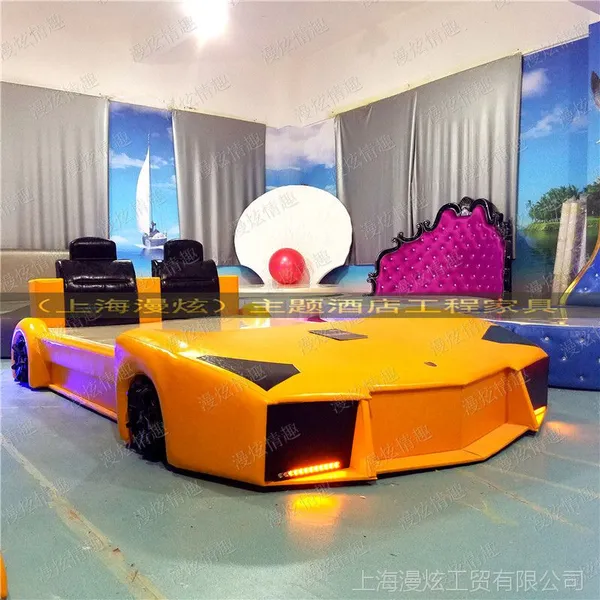 新款汽车主题床情趣电动床情侣水床多功能合欢震动床夫妻电动床