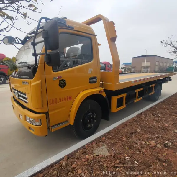 东风多利卡d8新型国五道路清障车_黄牌救援清障车供应