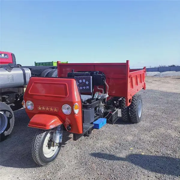 圣成机械 建筑工程三马子 液压自卸蹦蹦车 后翻三轮车