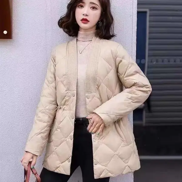 棉服女中长款加厚大码换季尾货均码女士棉衣羽绒服