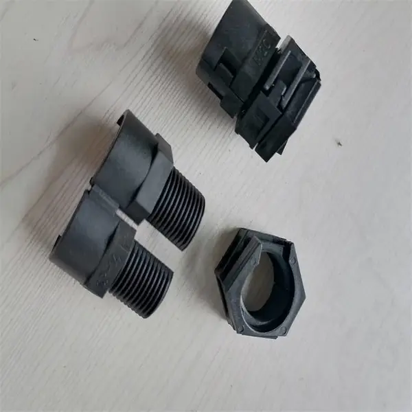 电厂双壁开口波纹管接头 M50可开式螺纹直插式双拼管格兰头PA54.5