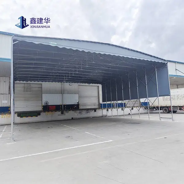 上门安装室外活动推拉雨棚 大型移动仓库棚 工厂电动伸缩遮阳棚本地厂家