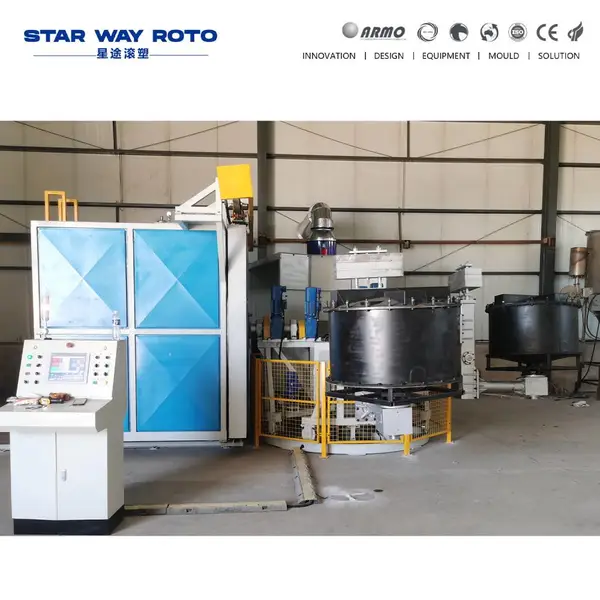 T3-2000塔转式滚塑机 星途滚塑设备厂家 滚塑加药箱加工设备