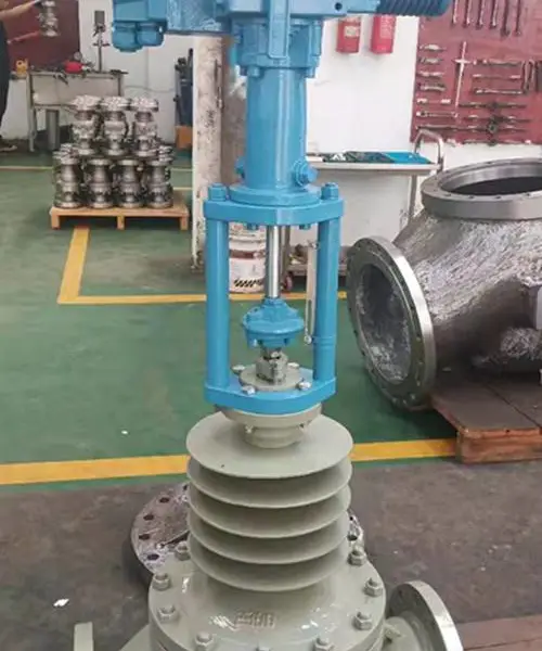 温州厂家直销T947H智能电动带散热高温调节阀 电动锅炉给水调节阀