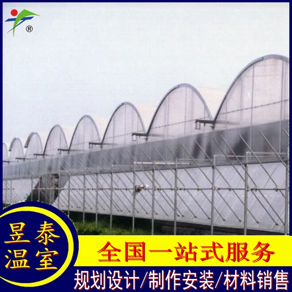 昱泰 智能拱形连栋温室 44米宽蔬菜种植薄膜大棚 YTWSGX11059B