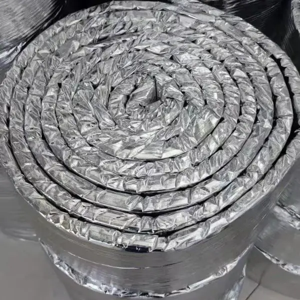 镀锌铁皮防排烟风管包裹20mm耐火0.5h铝箔陶瓷纤维毡现货批发