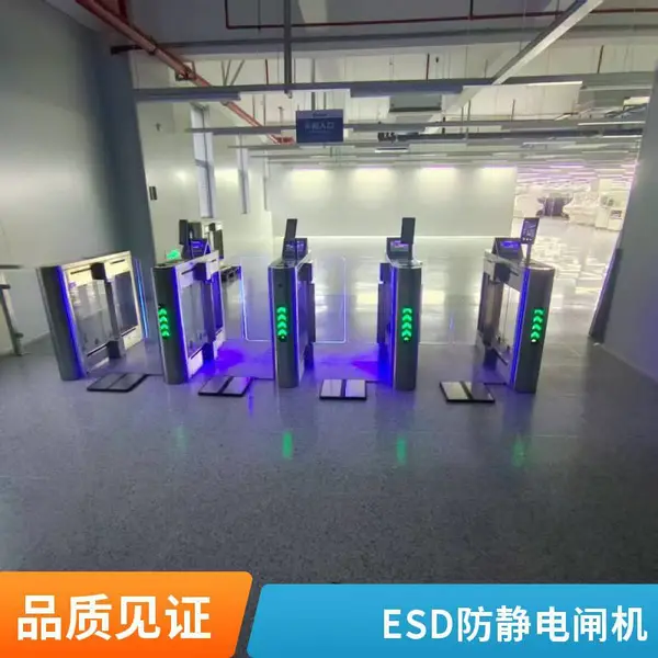 耐磨耐腐蚀 ESD三辊闸摆闸 带静电数值显示 人脸指纹刷卡 通道闸厂家安装