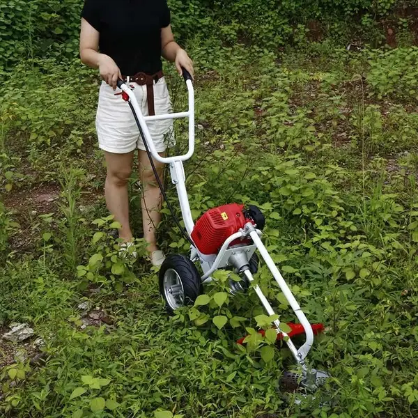 .手推式汽油动力锄草机 背负式除草机 电动除草机