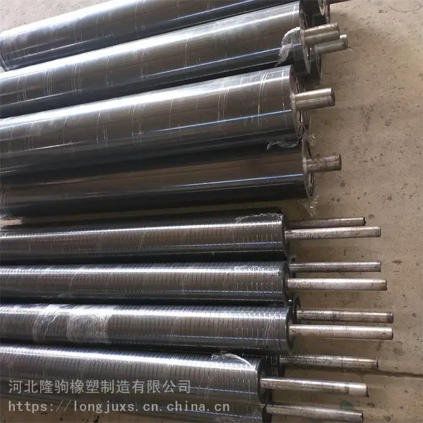 隆驹橡塑 NBR橡胶包胶辊 橡胶输送辊 橡胶传动辊 橡胶辊筒包胶加工