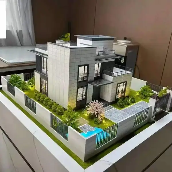 极简现代别墅沙盘宅基地建房效果实体微缩沙盘