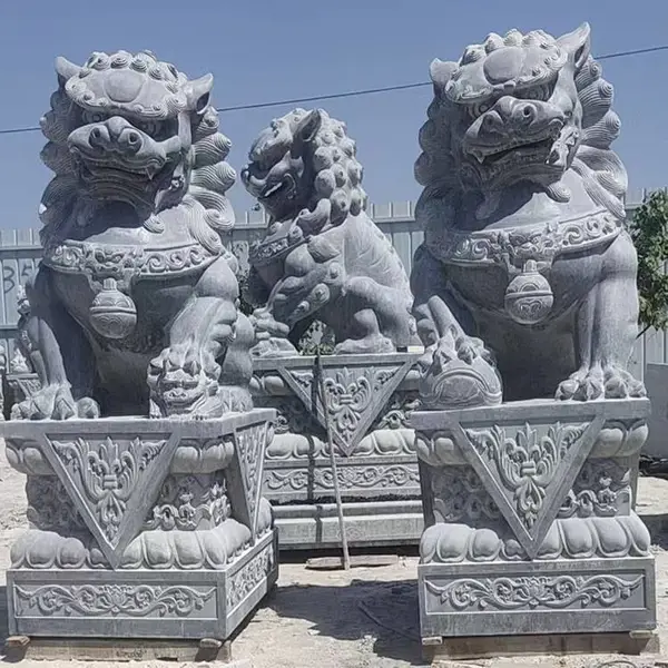 大型石狮子 厂家批发价格 石雕狮子 银行门口