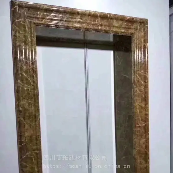通体大理石电梯门套 石塑电梯框套 树脂空心线条