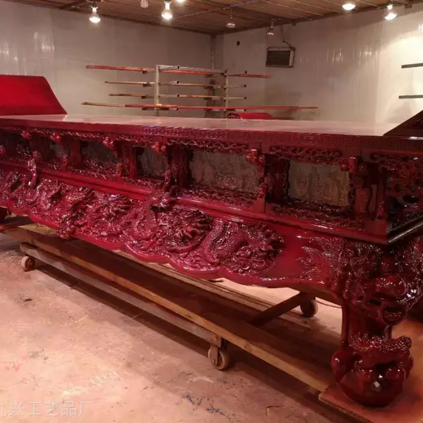型***寺庙法物木质工艺品 寺庙精雕香樟木实木供桌佛龛