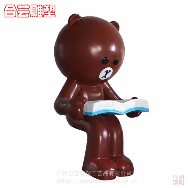 大型玻璃钢雕塑定制长颈鹿卡通布朗熊出没梅花鹿园林景观农耕人物