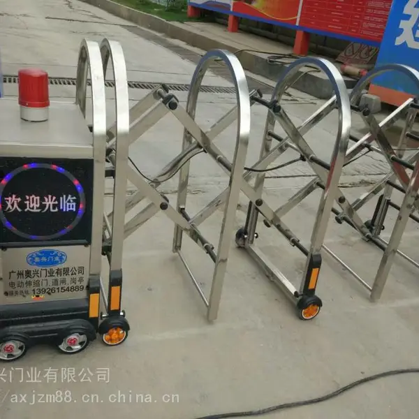 自动伸缩门,广州电动伸缩门结构,伸缩自动门,广州奥兴门业