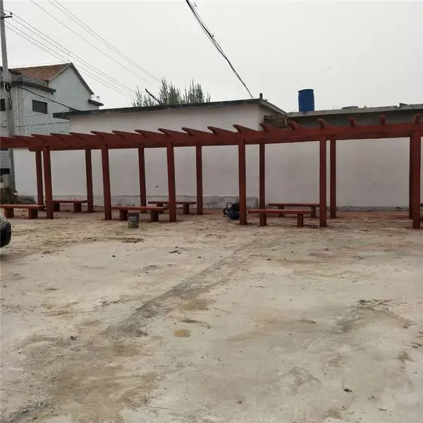 长廊 公园休息长廊 古建长廊廊架 公园仿木纹凉亭架 源头工厂