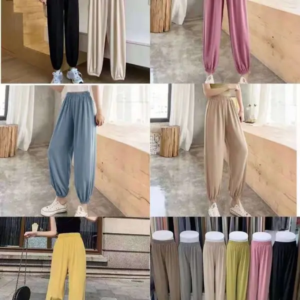 湖南岳阳蚂蚁布大裤脚阔腿裤1元2元3元便宜出口潮流破洞女休闲牛仔裤