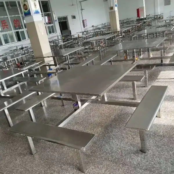专业生产供应云南不锈钢食堂餐桌椅不锈钢餐桌椅学生餐桌椅ZH-12