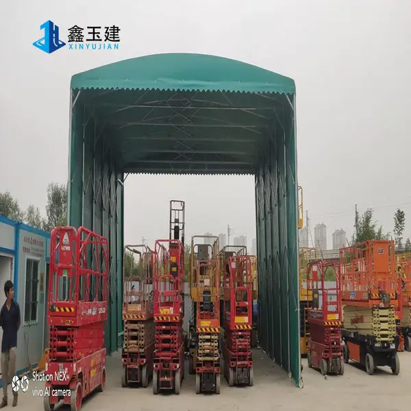 仓库电动雨棚 移动物流伸缩蓬 大型活动推拉篷 安装