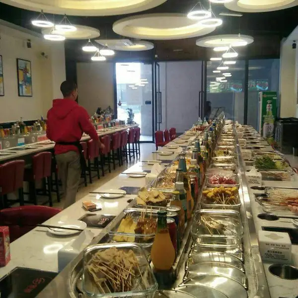 回转火锅旋转台小火锅电磁炉全套旋转火锅设备定制