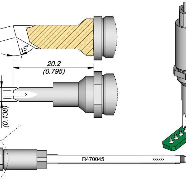 西班牙JBC捷毕禧R470028焊接连接器内部? 3.8引线烙铁头