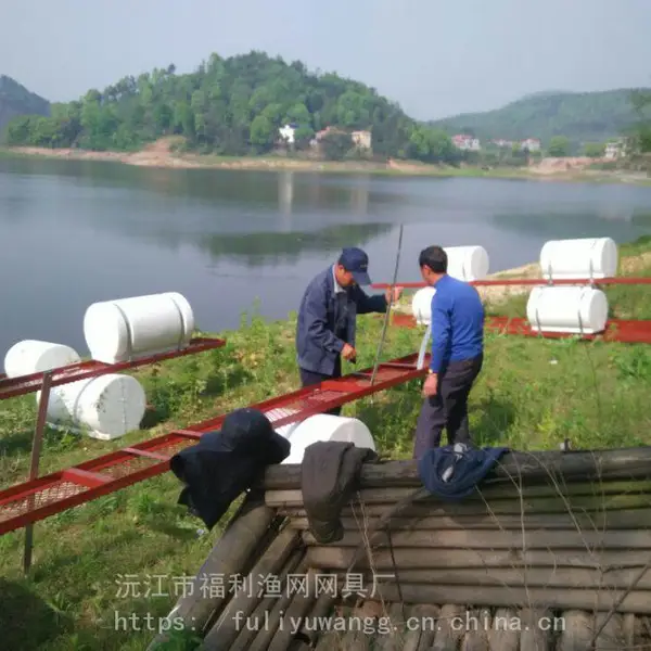 养鱼钢架网箱平台,高密度养鱼设备批发,水库网箱鱼塘养殖网箱