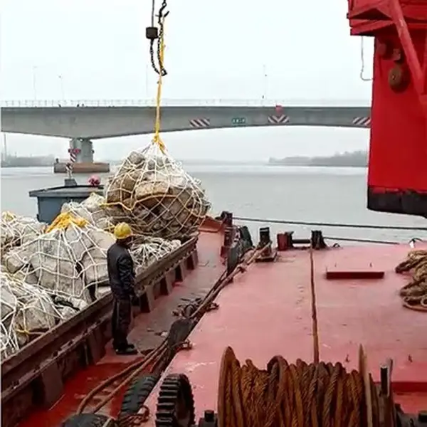 填河护海聚丙烯抛石网兜 水利工程专用抛石网兜 耐磨损尼龙网兜