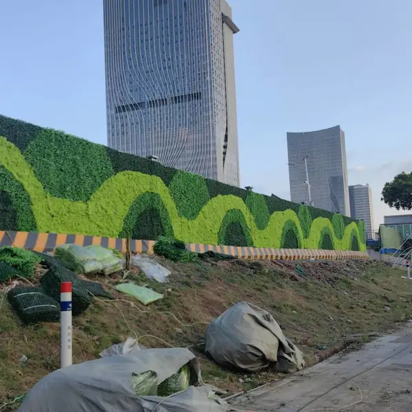 人造绿植墙仿真植物墙尤加利波斯草装饰户外立体绿化墙厂家批发