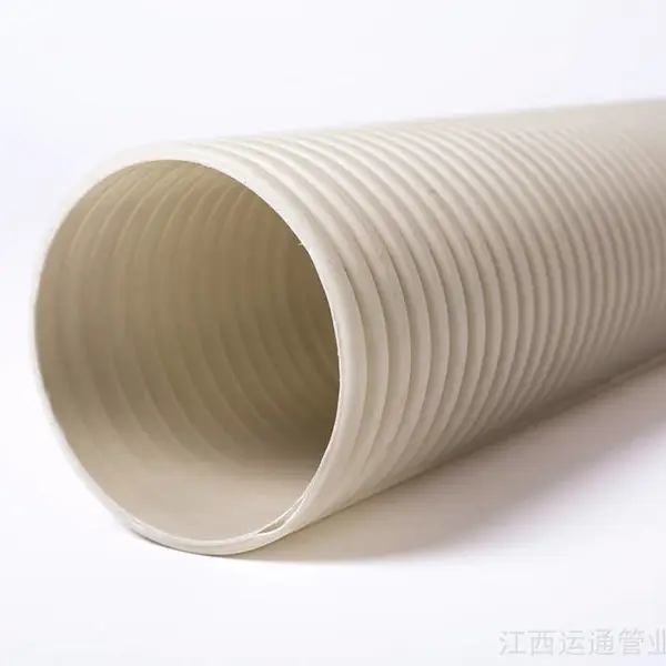 江西UPVC双壁波纹管 白色电缆穿线管110八级管枕