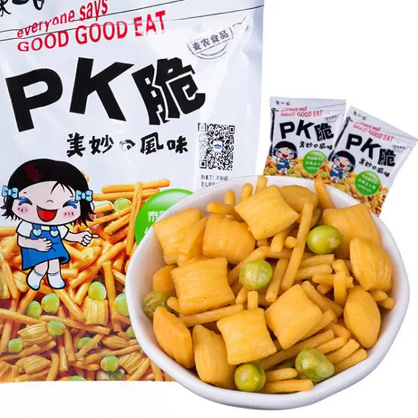 广州特产食品风味咪咪蟹味粒/虾条生产设备
