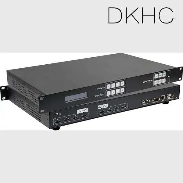 HDMI矩阵4进4出切换器高清音视频监控大屏拼接APP串口网络控制